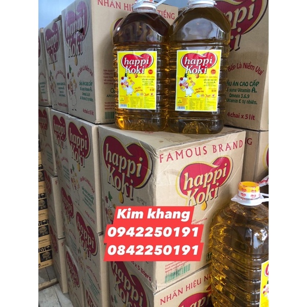 Dầu ăn happy coki 5lít
