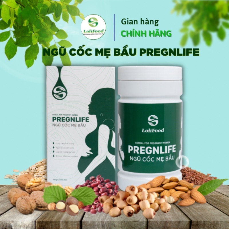 Ngũ Cốc Bầu Pregnlife Long Liên l Bột Ngũ Cốc Cho Bà Bầu Siêu Dinh Dưỡng l Bé Tăng Cân l Lợi Sữa Sau Sinh mẹ l Lolifood