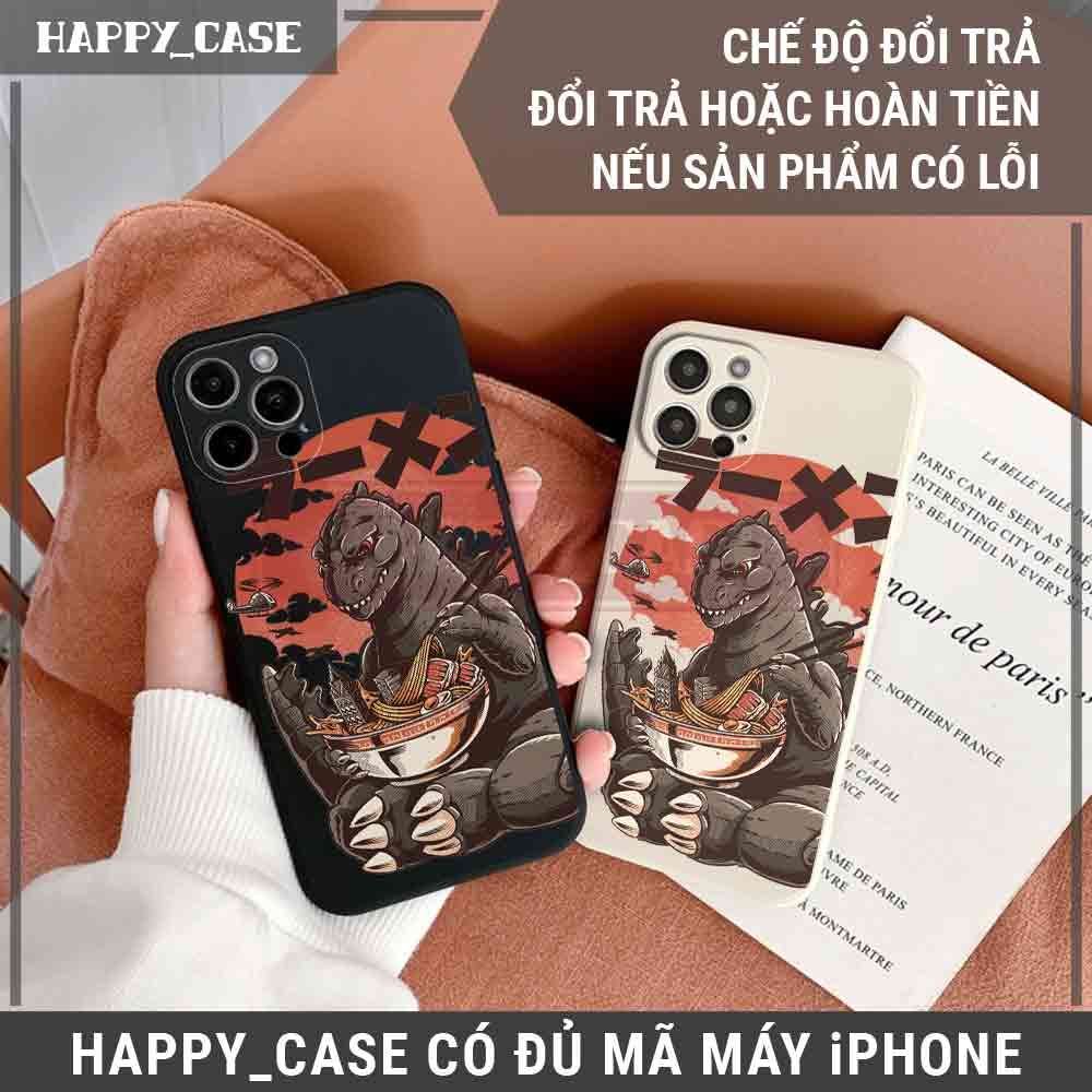 Ốp iPhone NB178 Hình Gozila Ăn Mì Chống Sốc iPhone Happy Case