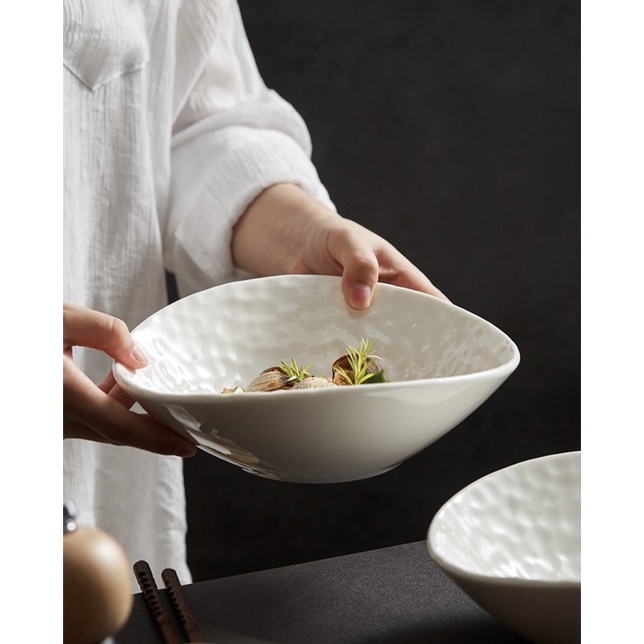 Tô đựng soup, salad các món kiểu Âu hiệu ứng lòng tổ ong cao cấp cho nhà hàng, khách sạn