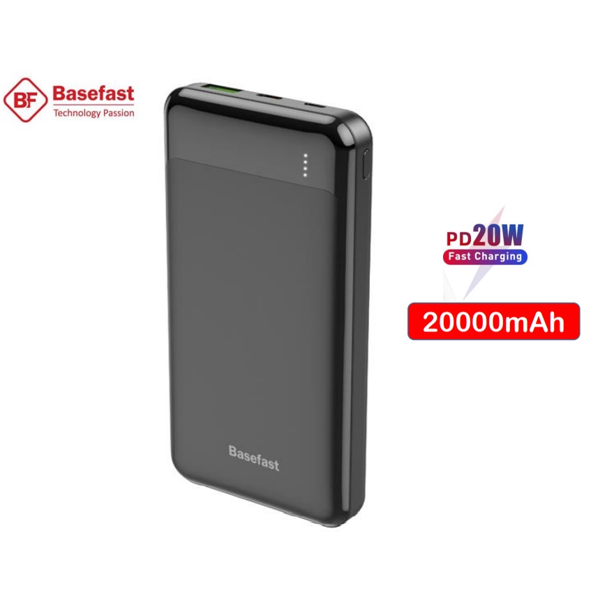 Sạc dự phòng 20000mAh sạc nhanh 20W Chính hãng Basefast - Pin chống cháy nổ , bảo hành 12 tháng