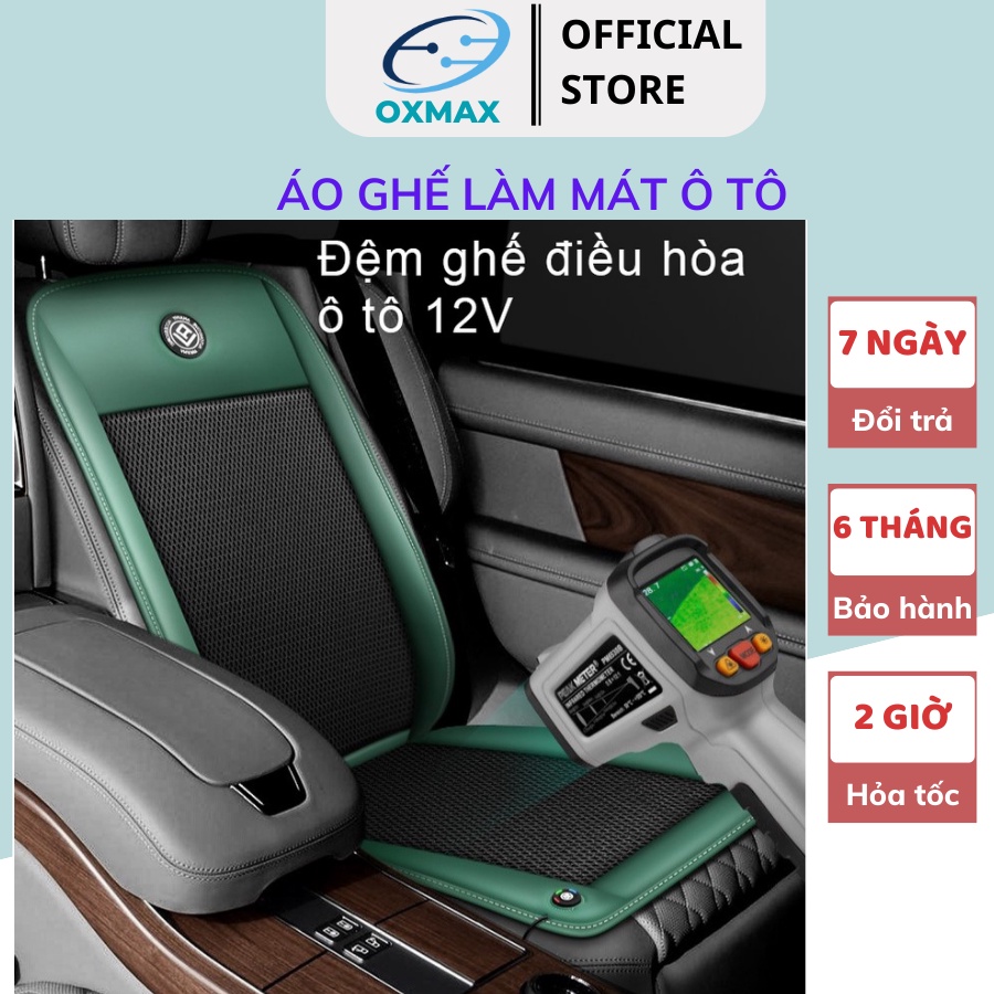 Lót Ghế Xe Hơi Điều Hòa , Áo Ghế Làm Mát Ô Tô Cao Cấp Bằng Hệ Thống 10 Quạt Gió, Quạt Êm Mát Mẻ