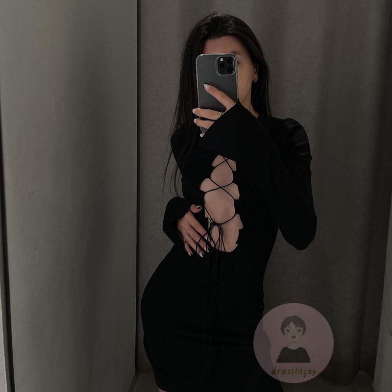 Đầm Dài Tay Màu Sắc Thời Trang Dành Cho Nữ