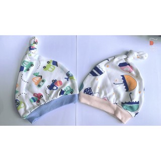 Mũ cotton sơ sinh cotton thắt nút / nhiều mẫu cho bé yêu