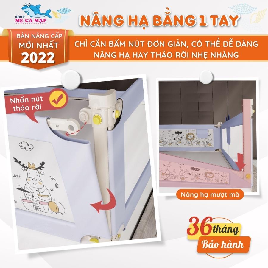Thanh chắn giường Pakey ProA3 NEW 2022, nâng hạ 1 bên cao 105cm (1 thanh chắn 1 mặt)