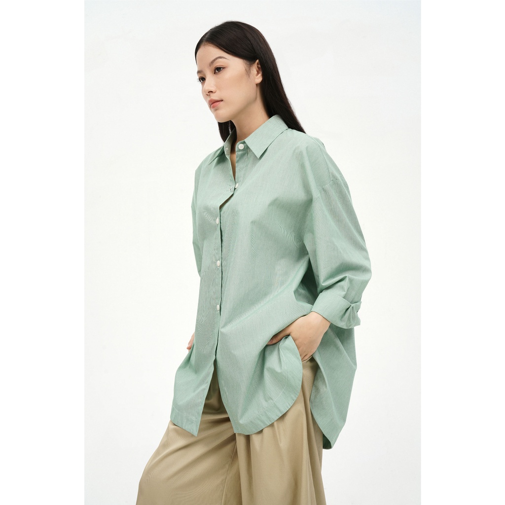 Nosbyn - Áo Sơ Mi Tay Dài Xếp Li Sau - Pleated Back Shirt