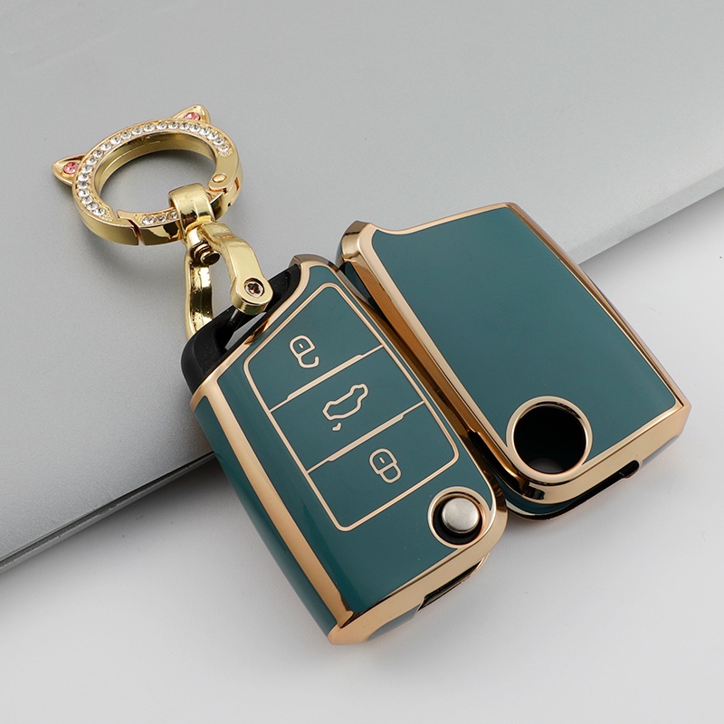 Vỏ TPU Bảo Vệ Chìa Khóa Xe Hơi Volkswagen VW Golf 7 mk7 Tiguan MK2 SEAT Ateca Leon FR 2 Altea Ibiza For Skoda Octavia A7