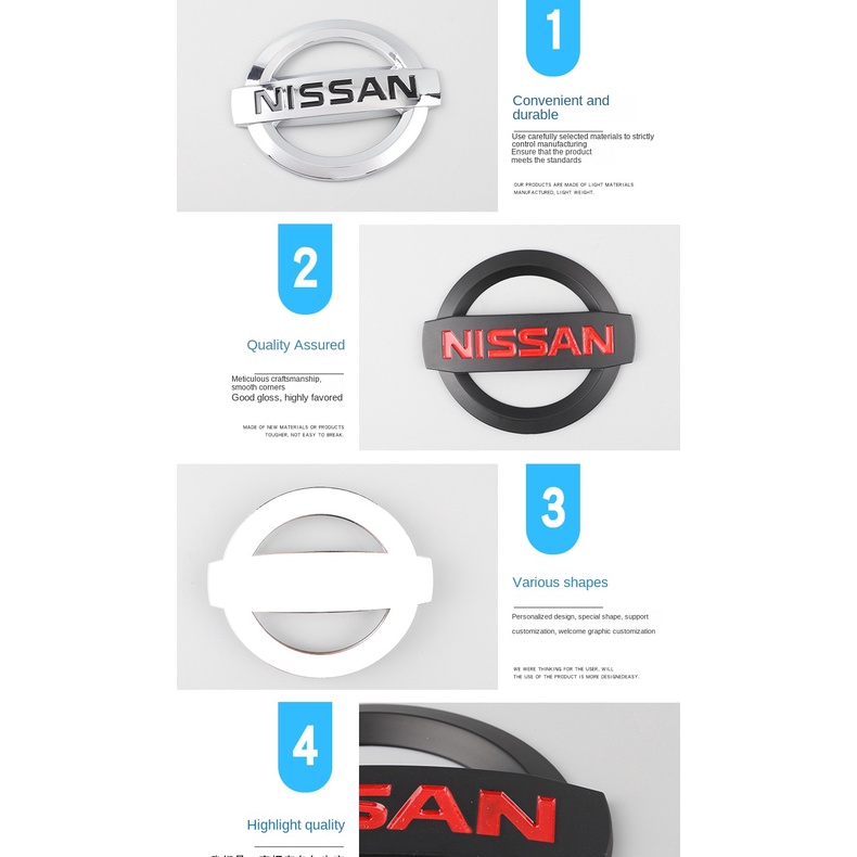 Logo ABS Mạ Điện Gắn Trang Trí Vô Lăng Xe Hơi Nissan