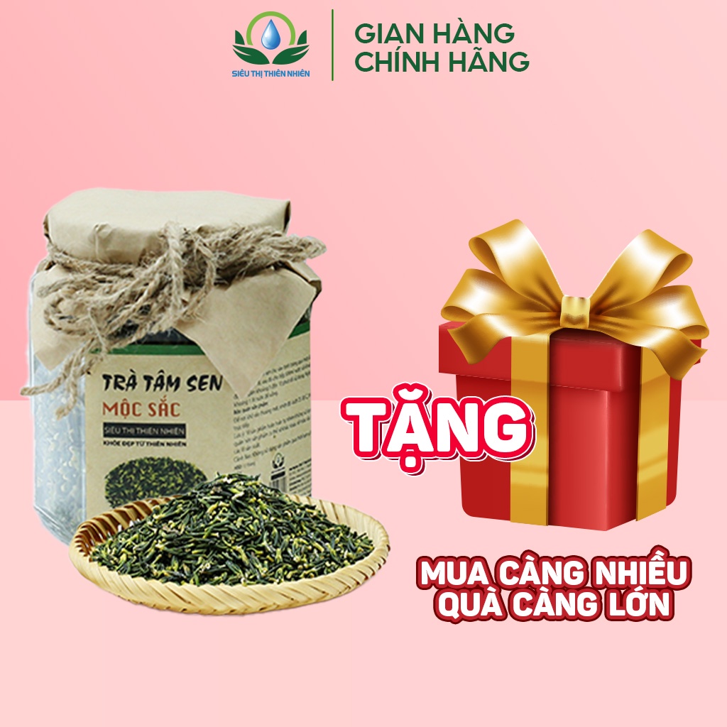 Trà Tâm Sen Sấy Khô (Tim Sen) Mộc Sắc Hỗ Trợ Mất Ngủ, Giúp An Thần, Giảm Hồi Hộp, Lo Âu Túi 1kg - SIÊU THỊ THIÊN NHIÊN