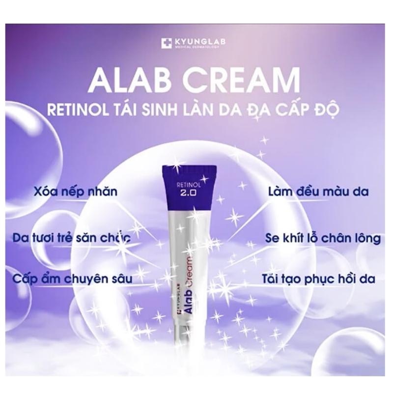 Kem Dưỡng Retinol Kyung Lab Alab Cream, Kyunglab Retinol 2.0 Chống Lão Hoá, Giảm Nhờn, Ngăn Ngừa Mụn Se Khít Lỗ Chân Lông