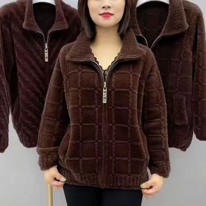 Áo khoác trung niên tặng bà và Mẹ Áo  Lông chồn cao cấp  hàng có sẵn giao luôn💥