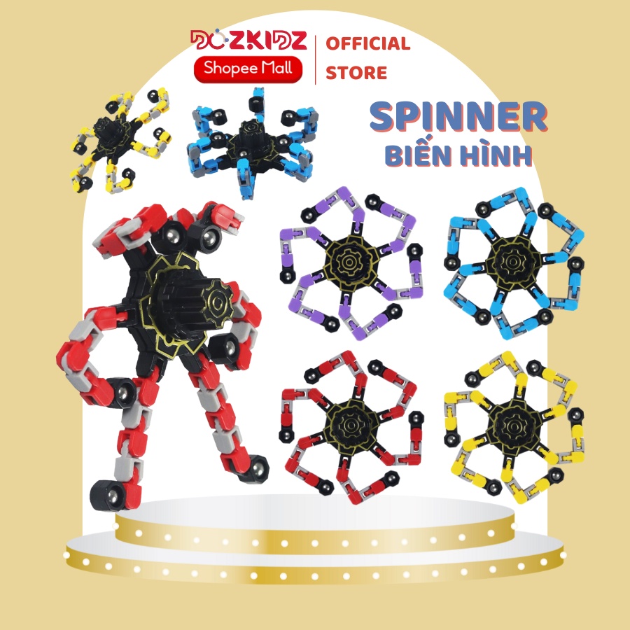 Đồ chơi con quay fidget spinner biến hình robot  giải trí giảm stress cho trẻ em và người lớn - DOZKIDZ