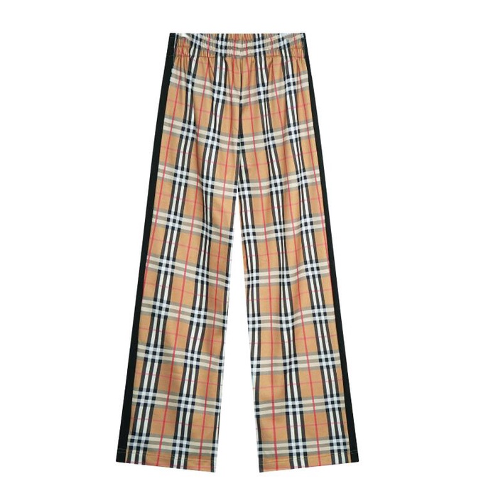 Quần Dài Cotton Họa Tiết Sọc Caro Trắng Đen Thời Trang Cho Nam Và Nữ