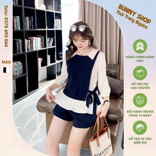 BOBEO047 - Set Quần short và áo giả gile hàng bigsize