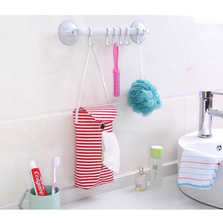 Thanh treo 6 móc đa năng hút chân không tiện lợi 1303 KOEA STORE88