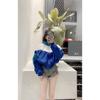 Áo khoác dù nữ form rộng 2 lớp phối màu