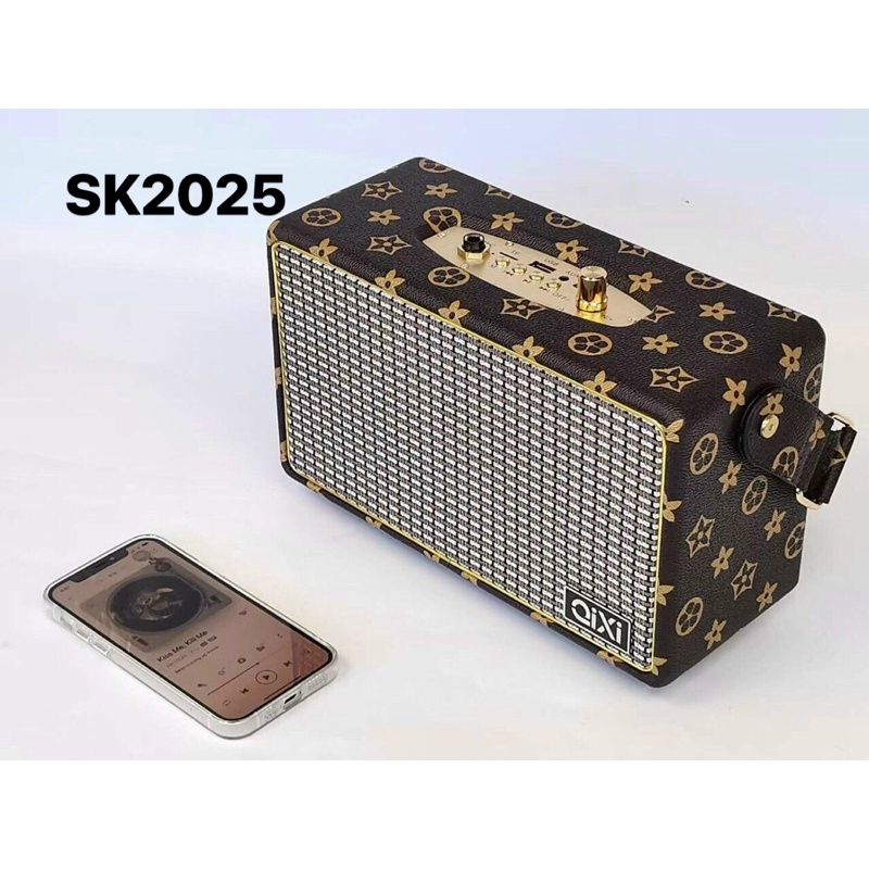 Loa Bluetooth SK-2025 hoa văn Lv công suất 20W