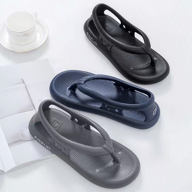 Dép sandal quai kẹp siêu nhẹ EVA đi mưa hot trend Xám Bra