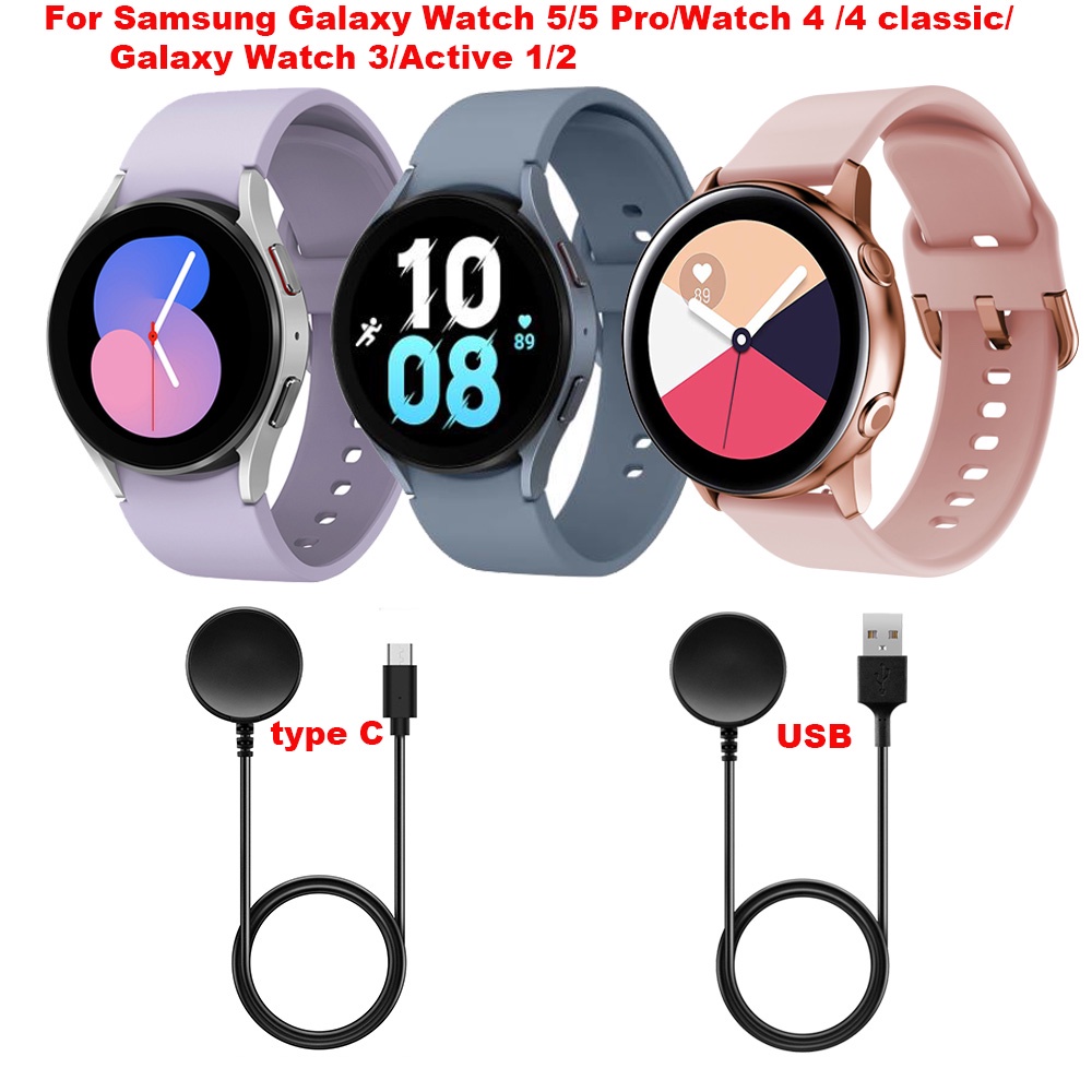 Dây Cáp Sạc Đồng Hồ Thông Minh Cổng USB Loại C Cho Samsung Galaxy Watch 5 40mm 44mm / 5 Pro 45MM / Watch 3 4 / Active 1 2