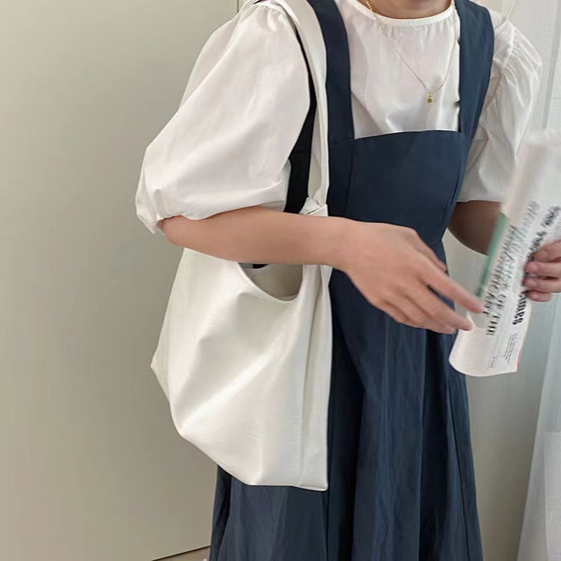 Túi tote đeo chéo da trơn hàn quốc túi đeo vai to thời trang vintage đi chơi đi làm