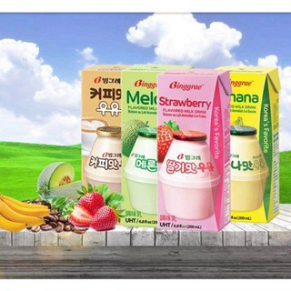 Combo 3 hộp lẻ sữa Binggrae trái cây Hàn Quốc hộp 200ml
