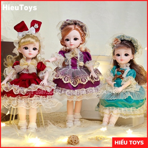 Búp Bê BJD 30cm Có Khớp Mặt Xinh Váy Thiết Kế Đẹp Sang Trọng Mẫu Mới Nhất Đồ Chơi Trẻ Em Hiếu Toys