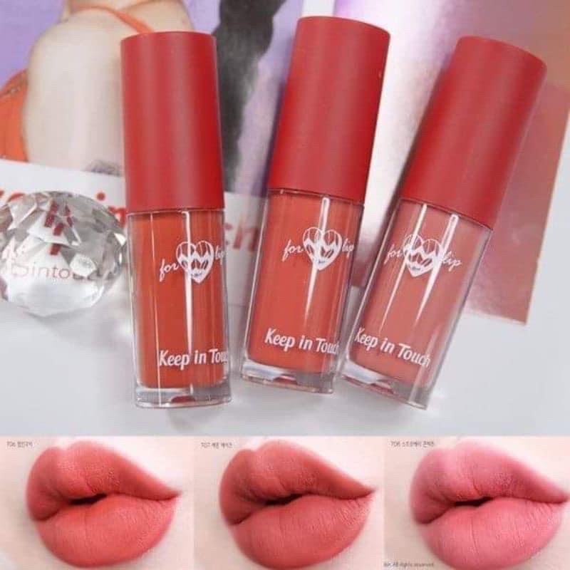 Set 3 son kem siêu lì keep in touch matte lip tattoo