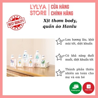 Xịt thơm body, quần áo Hanlu 50ml hương nước hoa lylya