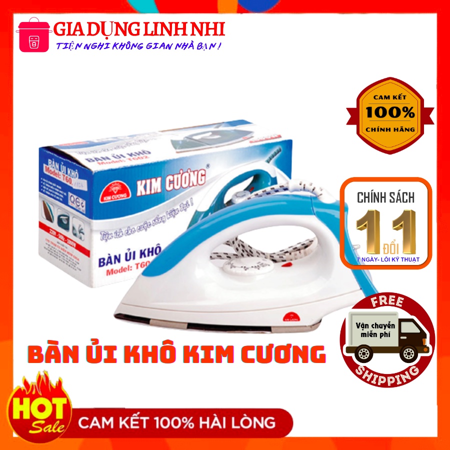 Bàn Ủi Khô Kim Cương KCT602, Tiện Dụng và Bền Bỉ- Gia Dụng Linh Nhi
