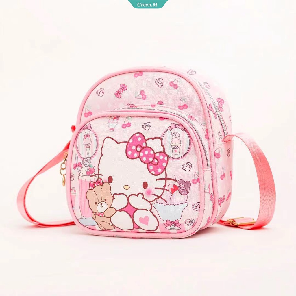 SANRIO Túi Đeo Vai Đựng Tiền Xu Họa Tiết Hoạt Hình Dễ Thương Cho Bé Gái