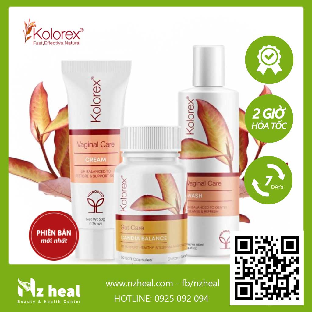 [Hỏa tốc] Bộ Chăm Sóc Vùng Kín Kolorex từ New Zealand (Gel rửa + Kem bôi + Viên uống)