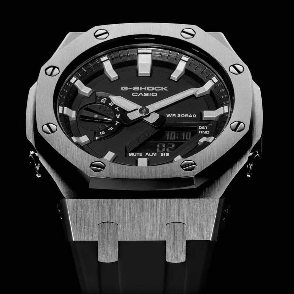 ĐỒNG HỒ NAM CASIO G-SHOCK CUSTOM SILVER X BLACK ROYAL OAK