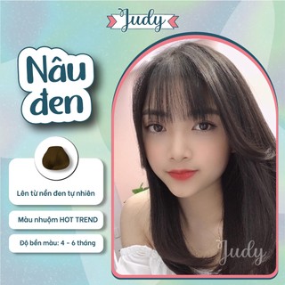 Thuốc nhuộm tóc màu Nâu đen tại nhà đơn giản + tặng oxy trợ nhuộm|Judyhairs