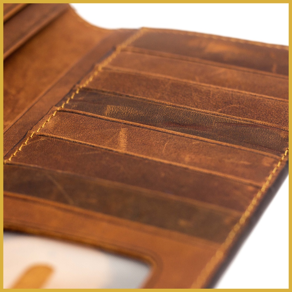 Ví da nam dài,da bò sáp TIỆM ĐỒ DA VIỆT kiểu dáng sang trọng lịch lãm VD01