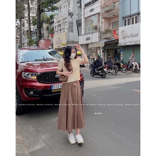 CHÂN VÁY JEAN MỀM XOÈ DÀI