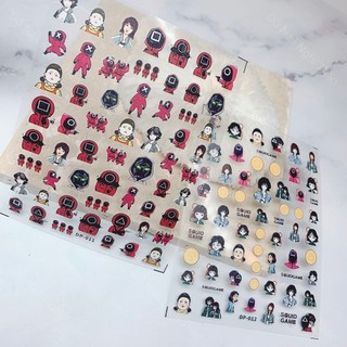 Sticker nail lụa Squid Game 5D NGHI THẢO