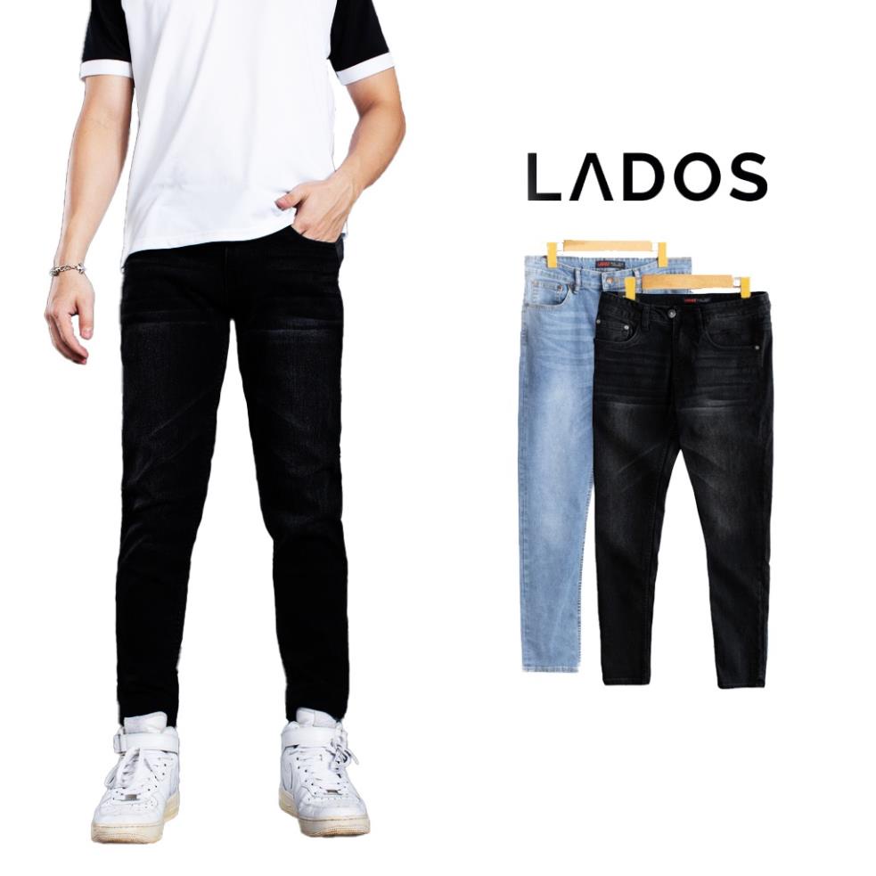 Quần Jean nam Cao Cấp LADOS - 4048 Chất Jean dày mềm ,Co Giãn tốt, form slimfit !