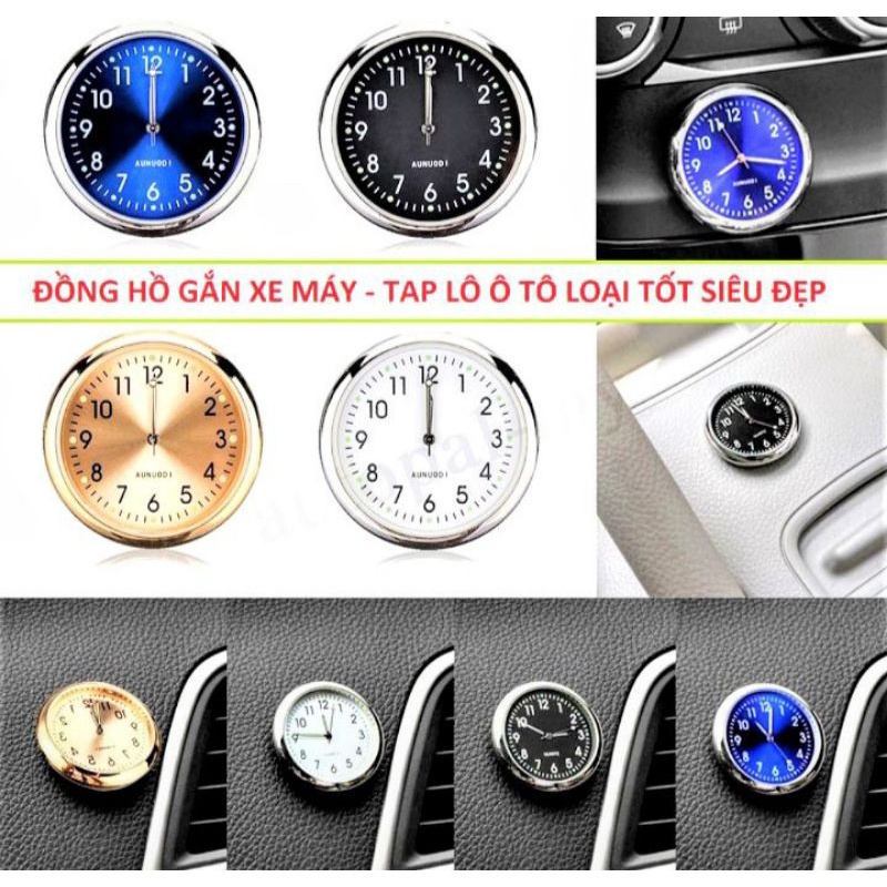 1 ĐỒNG HỒ TAPLO TRANG TRÍ BÁO GIỜ DẠNG KIM LẮP XE MÁY XE HƠI Ô TÔ MẪU MỚI HÀNG CHUẨN ĐẸP