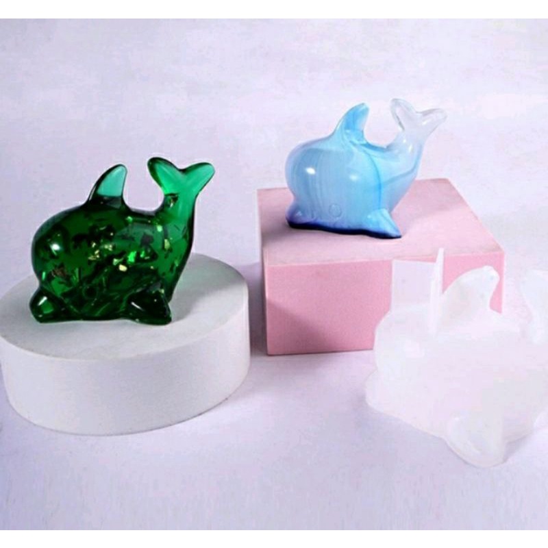 Khuôn silicon hình cá voi 3D