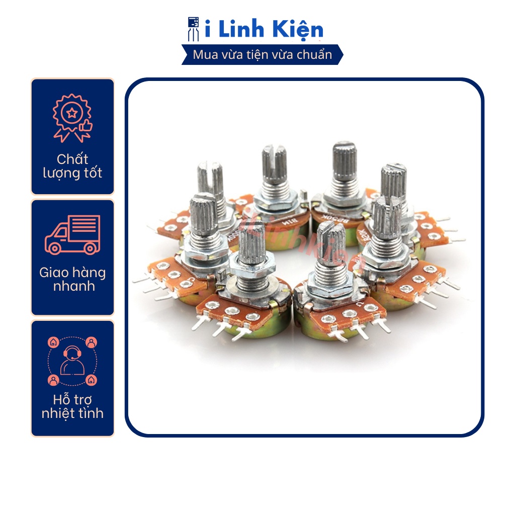 Chiết áp đơn 1M WH148-B1M 15mm chất lượng tốt