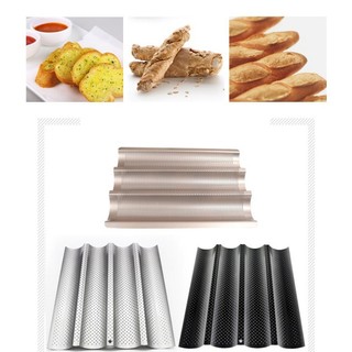 Khay nướng bánh mì pháp lượn sóng baguette - nướng bánh ngọt - khuôn nướng bánh mì dài - dụng cụ làm bánh