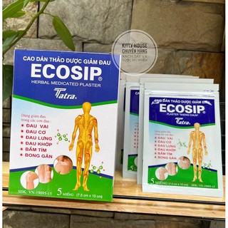 Cao dán thảo dược giảm đau Ecosip Tatra gói 5 miếng