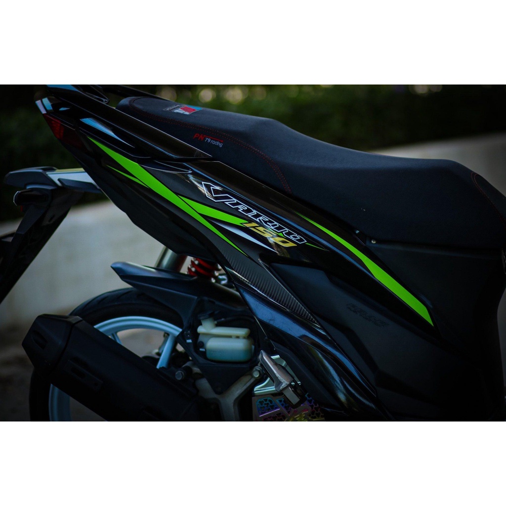 TEM RỜI mẫu chỉ xanh lá cho Vario 150 đen - tem cao cấp không bay màu