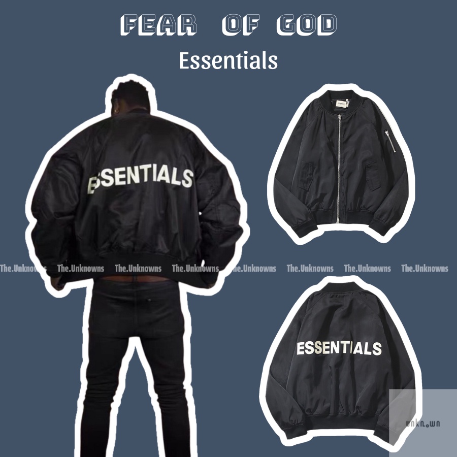 👑-Áo khoác bomber jacket FOG Fear of God ESSENTIALS, áo bomber jacket FOG ESSENTIALS ss19 cao cấp