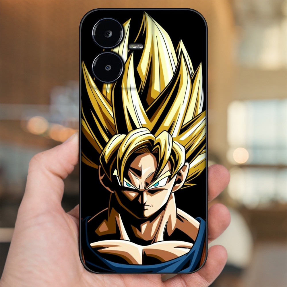 Ốp lưng Vivo Y22s viền đen in hình Goku Dragon Ball
