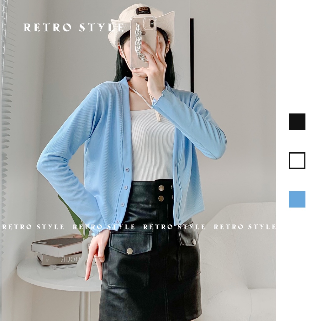 Áo Cadigan len mỏng phong cách Hàn Quốc mã 9876