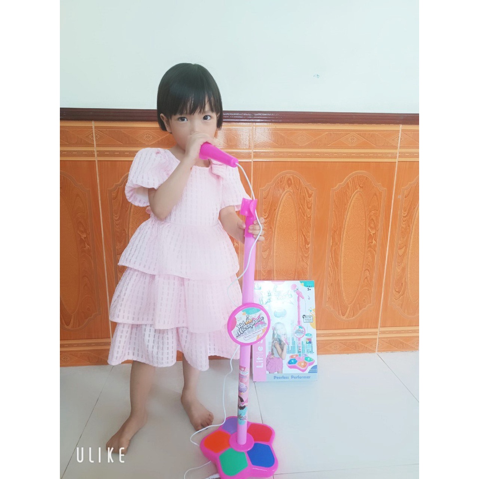 Đồ chơi Micro hát karaoke Kid Star tập làm ca sĩ, tích hợp loa, đèn, kết nối được với điện thoại cho bé