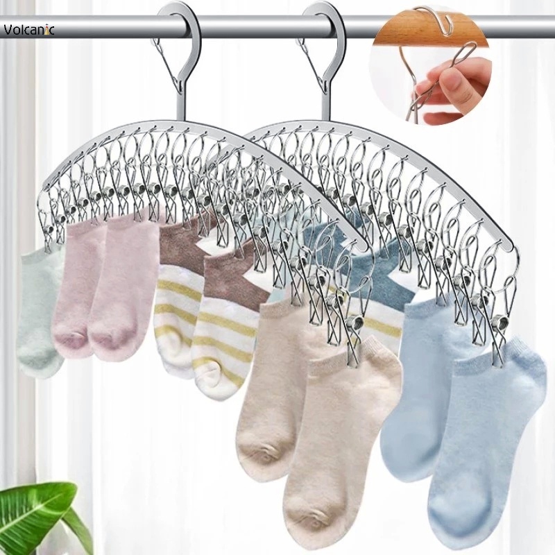 Set 6 / 8 / 10 / 16 / 20 Kẹp Inox Phơi Quần Áo Chống Gió