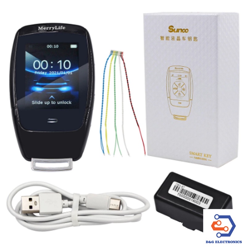 Khóa smart key cho ô tô - xe máy cảm ứng, màn hình LCD kiểu dáng BMW