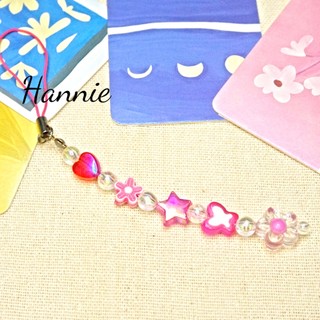Móc khóa bướm mặt cười keychain dây treo điện thoại túi xách balo handmade